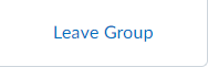 The leave group option on the student My Groups page.